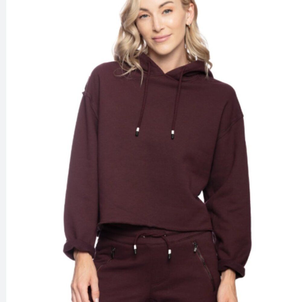 FUNDAMENTAL COAST Kelly Hoodie Eggplant Size Medium